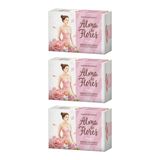 Sabonete Alma De Flores 130g Essencia Jasmim-kit C/3un