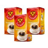 3 Corações Café Torrado E Moído Tradicional 500g Vácuo Kit 3