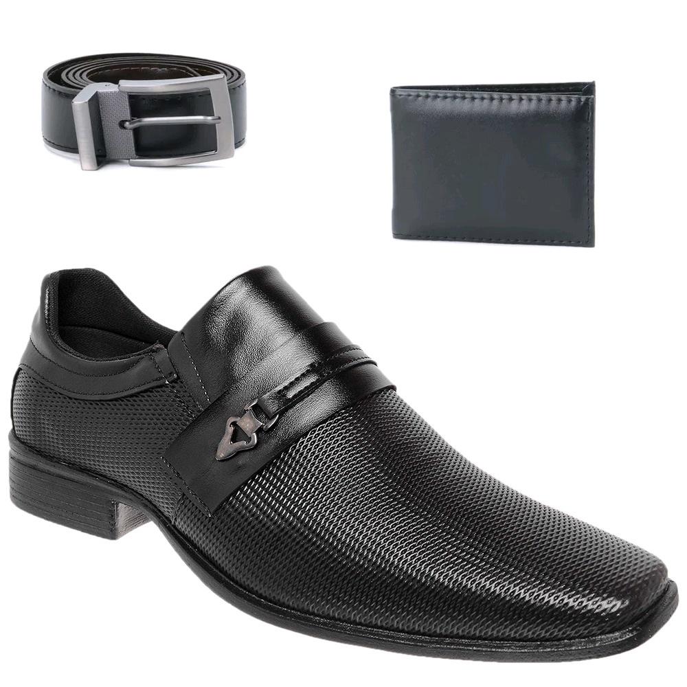 Sapato Westline Eco Kit Cafe 041 + Carteira + Cinto