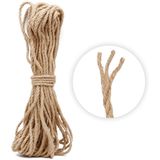 Corda De Juta Natural De 20m De 3 Camadas - 5mm Grossa - Forte - Para Artes, Artesanato, Decoração, Embrulho De Presente