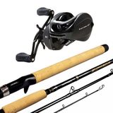 Kit Pesca Carretilha Maruri Black Tamba Bg + Vara Maruri Supreme 2,13m 20-40 Lbs