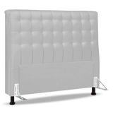 Cabeceira Cama Box Casal King Size Ciara 195cm Botonê Com Frame Sintético Branco - Desk Design