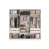 Modulado De Quarto Closet Arm237amdp Adapt C/ 4 Gavetas Aberto S/portas 230x236cm Branco - Kappesberg