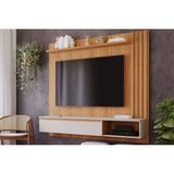 Home P/tv Até 60 Polegadas Panama Plus Ripado C/ Prateleira 162x157cm Nature/off White - Permóbili