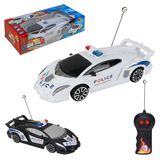 Carro Policia Controle Remoto 3 Funcoes Artbrink 1:24