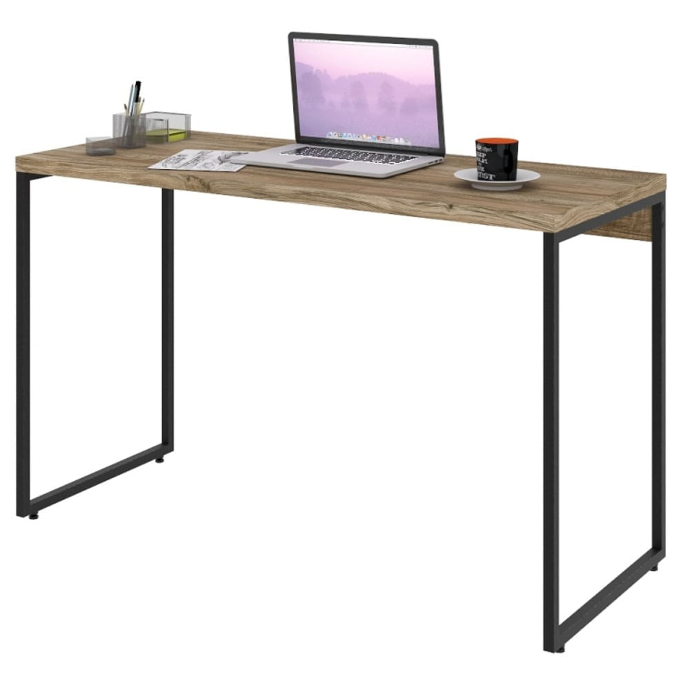 Mesa De Escritório Escrivaninha 120cm Dynamica Industrial C08 Carvalho - Mpozenato