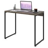 Mesa De Escritório Escrivaninha 90cm Dynamica Industrial C08 Carvalho Dark - Mpozenato