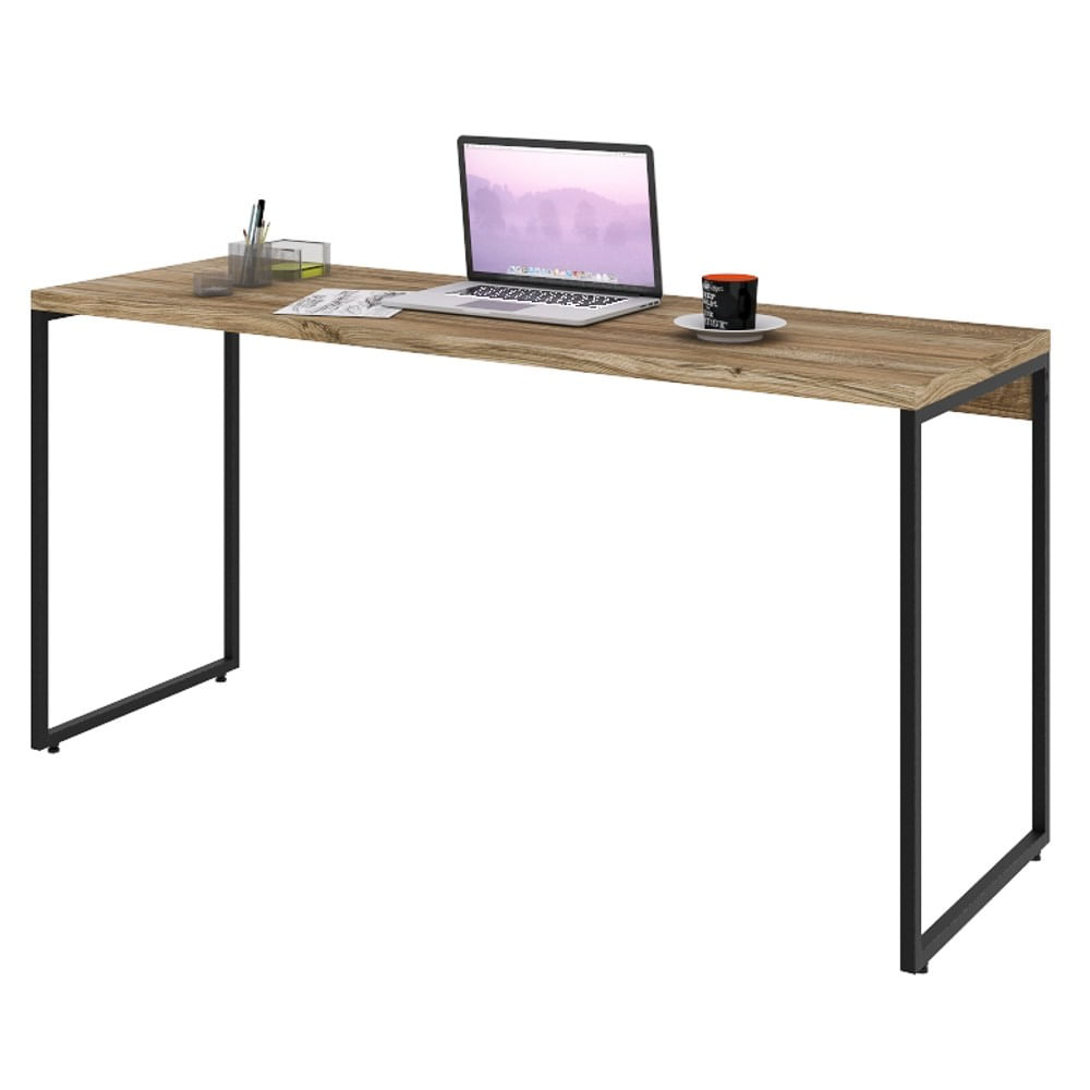 Mesa De Escritório Escrivaninha 150cm Dynamica Industrial C08 Carvalho - Mpozenato