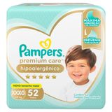 Fralda Pampers Premium Care Jumbo Tamanho Xxxg 52 Unidades Descartáveis