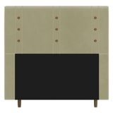 Cabeceira Cama Box Casal King Size Roma 195cm Suede Bege - Desk Design