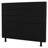 Cabeceira Cama Box Casal King Size Malik 195cm Suede Preto - Desk Design