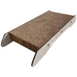 Arranhador De Chão Pet Gato Premium Mdf E Refil De Papelão Champagne - Desk Design