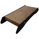 Arranhador De Chão Pet Gato Premium Mdf E Refil De Papelão Preto - Desk Design