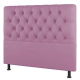 Cabeceira Cama Box Casal King Size Nice 195cm Suede Rosa - Desk Design