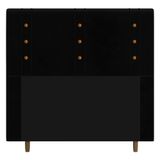 Cabeceira Cama Box Casal King Size Roma 195cm Suede Preto - Desk Design