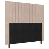 Cabeceira Cama Box Casal King Size Nala 195cm Suede Bege - Desk Design