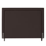 Cabeceira Cama Box Casal King Size Maísa 195cm Com Frame Veludo Marrom - Desk Design