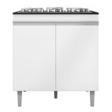 Balcão Gabinete Para Cooktop Cozinha Andréia 4/5 Bocas Com Tampo 2 Portas Branco - Desk Design