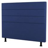 Cabeceira Cama Box Casal King Size Malik 195cm Suede Azul - Desk Design