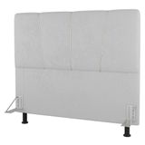 Cabeceira Cama Box Casal King Size Amber 195cm Estofada Sintético Branco - Desk Design