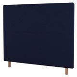 Cabeceira Cama Box Casal King Size Cairo 195cm Veludo Azul Marinho - Desk Design