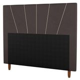 Cabeceira Cama Box Casal King Size Dallas 195cm Suede Marrom - Desk Design