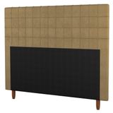 Cabeceira Cama Box Casal King Size Parisis 195cm Suede Bege - Desk Design