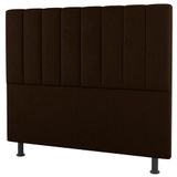 Cabeceira Cama Box Casal King Size Cora 195cm Suede Marrom - Desk Design