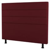 Cabeceira Cama Box Casal King Size Malik 195cm Suede Bordô - Desk Design