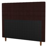 Cabeceira Cama Box Casal King Size Parisis 195cm Linho Marrom - Desk Design