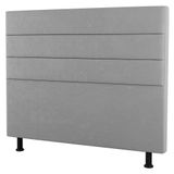 Cabeceira Cama Box Casal King Size Malik 195cm Suede Cinza Claro - Desk Design