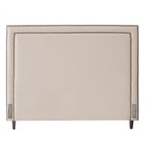 Cabeceira Cama Box Casal King Size Maísa 195cm Com Frame Suede Bege - Desk Design