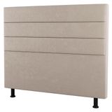 Cabeceira Cama Box Casal King Size Malik 195cm Suede Bege - Desk Design