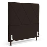 Cabeceira Cama Box Casal King Size Mel 195cm Com Frame Sintético Marrom - Desk Design