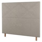 Cabeceira Cama Box Casal King Size Cairo 195cm Veludo Bege - Desk Design