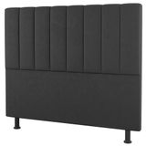 Cabeceira Cama Box Casal King Size Cora 195cm Suede Cinza Escuro - Desk Design