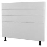 Cabeceira Cama Box Casal King Size Malik 195cm Sintético Branco - Desk Design