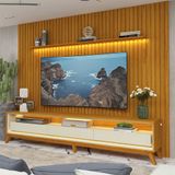 Painel E Rack Led Nobre 275 Requinte 260 Naturale Off White - Gelius