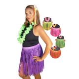 Fantasia Adulto Havaiana Festa Temática Tropical Luau Carnaval: Kit Neon Sortido 3 Produtos
