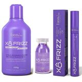 Kit Umectação, Ampola E Modelador Xô Frizz Forever Liss