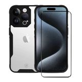 Kit Capa Dual Shock Sense E Pelicula Ultra Glass Para Iphone 15 Pro Max - Gshield