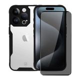 Kit Capa Dual Shock Sense E Pelicula Defender Pro Privacidade Para Iphone 15 Pro Max - Gshield