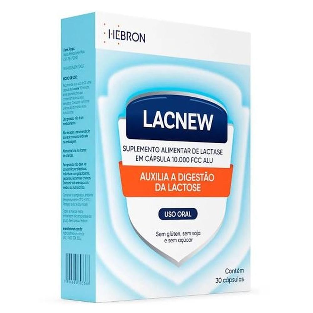 Lacnew Suplemento Alimentar De Lactase 10.000 Fcc 30 Cápsulas