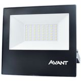 Refletor Led Holofote Avant 50w Luz Branco Frio 6500k 3750 Lúmens Slim50 Resist. Chuva Ip65 Bivolt