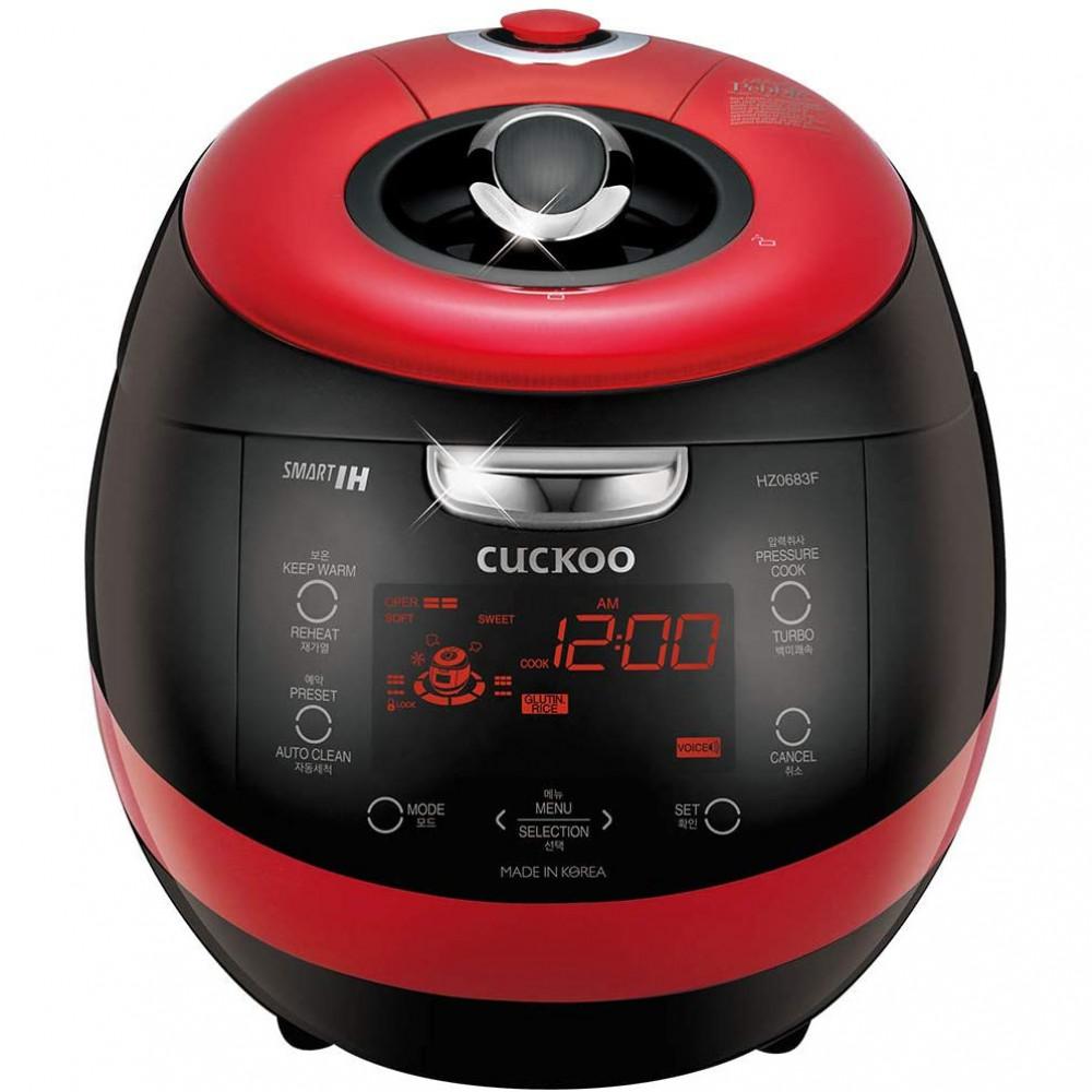 Cuckoo CRP-HZ0683FR Multifuncional e programável por indução elétrica Aquecimento Panela de arroz, Red