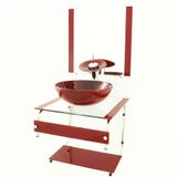 Gabinete de Vidro 45cm IT Inox com Cuba Redonda