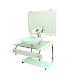 Gabinete de Vidro 45cm IT Inox com Cuba Quadrada Branco