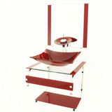 Gabinete de Vidro 45cm IT Inox com Cuba Retangular