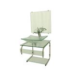 Gabinete de Vidro 45cm IT Inox com Cuba Retangular Incolor