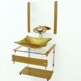 Gabinete de Vidro 45cm IT Inox com Cuba Retangular